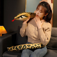 210cm 거대한 뱀 인형 크리 에이 티브 실물 같은 뱀 봉제 장난감 시뮬레이션 사파리 동물 대형 뱀 인형 장난감