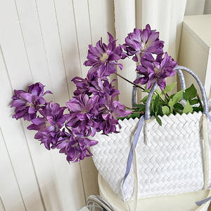 Flores Artificiales de Dalia Blancas de Seda de Alta Simulación para Decoración de Bodas y Hogar - Product Image 4