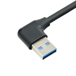 Cable de datos USB 3,0 macho a macho, conector en ángulo izquierdo y derecho para carcasa de disco duro externo, moldeado por inyección de alambre de cobre - Product Image 1