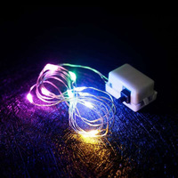 Guirlandes lumineuses LED étanches IP65 alimentées par piles, mini guirlandes lumineuses scintillantes en fil PVC pour la décoration de l'arbre de Noël, cadeaux d'anniversaire