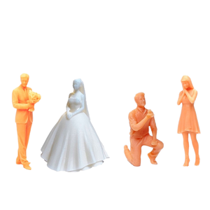 Fait à la main 1:87 1:64 HO Micro poupée en résine modèle de proposition de mariage <span class=keywords><strong>Couple</strong></span> amour figurines pour scène congelée modèle microscopique jouet - Product Image 1