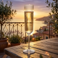 Flûtes à vin côtelées en plastique incassable 180 ml avec logo personnalisé, style nordique minimaliste, élégantes et réutilisables pour les fêtes