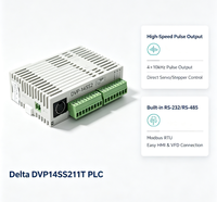 Delta DVP14SS211T PLC 8DI 6DO Sortie transistorisée 4x10kHz Impulsion RS-232 RS-485 Modbus RTU 24VDC