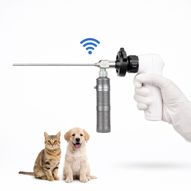 Handheld FHD Animal Endoscope Unit for Rigid Scope with Replaceable Li-Ion Battery for Arthroscopy Examination