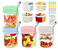 Pot Mason de 16 oz avec couvercles et cuillères