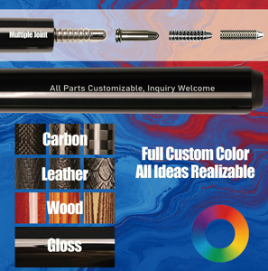 Queue de <span class=keywords><strong>billard</strong></span> complète en PET 12,4 mm, personnalisable sur mesure, avec logo OEM et fût de couleur personnalisée, directement de l'usine - Product Image 4
