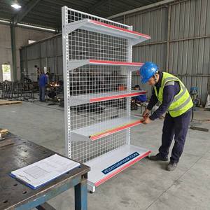 Étagère de supermarché en métal, gondole de présentation, rayonnage en treillis métallique pour magasin de détail, taille personnalisée pour épicerie - Product Image 3