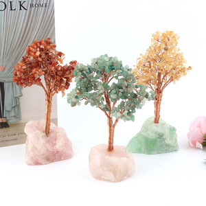 Natural Crystal Chips Money Tree Raw Base Copper <b>Wire</b> Wrapped Healing Crystal Tree <b>for</b> Feng Shui - Product Image 5