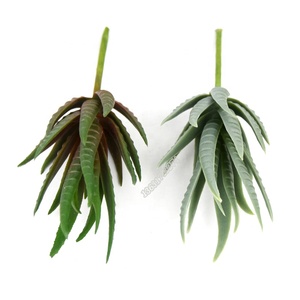 天然タッチフェイクフラワーミニ人工アロエベラ多肉植物ポットデコレーション用 - Product Image 3