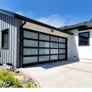 <span class=keywords><strong>Porte</strong></span> de <span class=keywords><strong>garage</strong></span> sectionnelle en aluminium avec verre miroir noir transparent automatique résidentielle, <span class=keywords><strong>prix</strong></span> de gros du fabricant - Product Image 2