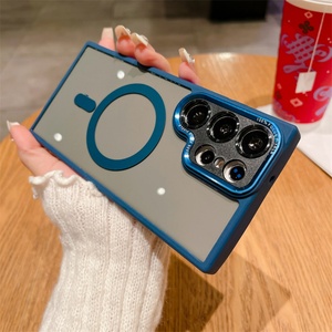เคสโทรศัพท์ป้องกันเลนส์โลหะเคลือบแฟชั่นสำหรับซัมซุง S25 S24 S22 S23FE S23Plus พิเศษ + ฝาหลังแบบแม่เหล็ก HD - Product Image 3