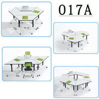 Plan de travail moderne, pieds mobiles, mobilier d'étude, Table pliable, pour formation et salle de conférence