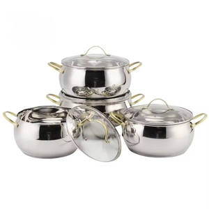 Factory Wholesale Delicate Appearance <b>Multi</b> <b>Function</b> Shape Cookware Stainless Steel Casserole Set Soup & Stock Pots With Lids - Product Image 1