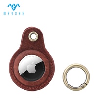 Crazy Horse Anti-rayures Anti-perte Étui de protection Shell Locator Tracker Crazy Horse Cuir Étuis à usage spécial pour Airtag