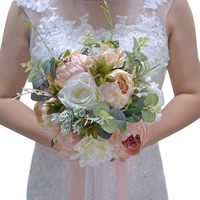 Perlengkapan Dekorasi Pernikahan Modern Cina Baru Grosir Bunga Sutra Buatan Tangan Lepas Pasang untuk Pengantin dan Pengiring Pengantin