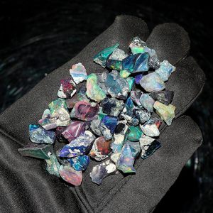 GEMKORA Gemas de ópalo negro crudo, 20 piezas de cristales naturales en bruto para la fabricación de joyas - Product Image 5