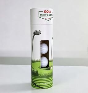 Tube d'emballage cylindrique pour balles de golf, conteneur en carton personnalisé imprimé avec fenêtre pour coffret cadeau de golf - Product Image 2