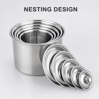 Tutup Panci Stok Komersial Stainless Steel Multi-Kapasitas Model 06 Tebal untuk Restoran Hotel Dapur Penyimpanan Sup