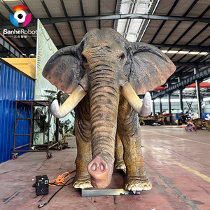 Mô hình voi nhân tạo thực tế động vật hoạt hình voi hoạt hình kích thước lớn - Product Image 4