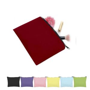 Custom Portable <b>Make</b> <b>up</b> <b>Bags</b> Eco Natural Cotton Cosmetic Sublimation Canvas Jewelry Pouch With Zipper - Product Image 2