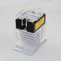 Relais à semi-conducteurs SCR-25VD PLC 0-10V, contrôleur de puissance SCR, amplificateur de contrôle linéaire SSR-25VD SSVR avec dissipateur thermique I-50