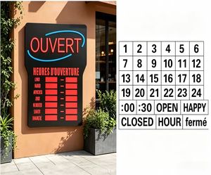 Letrero LED Personalizado con Horario de Apertura, Letrero LED con Horario de Funcionamiento <span class=keywords><strong>Semanal</strong></span> para Cafetería, Tienda Minorista, Letrero de Pared - Product Image 2