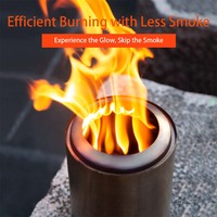 Mini poêle de table en acier inoxydable intérieur/extérieur rond barbecue sans fumée camping foyer pour les fêtes