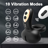 Anneau pénien télécommandé 4-en-1 avec 10 modes de vibration, 100 % étanche, pour stimulation sexuelle adulte et retard de l'éjaculation