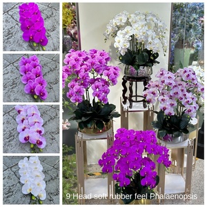 Capodanno di simulazione di nozze Phalaenopsis fiori artificiali morbido in gomma si sentono per il commercio estero all'ingrosso di natale - Product Image 3