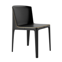 Chaise de salle à manger en métal minimaliste moderne haut de gamme pour hôtel, restaurant et salon