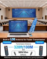 Émetteur-récepteur sans fil Bigway en plastique amélioré 2026, portée 328FT/100M, Plug & Play, double bande, décodage 4K, sortie 1080P pour PC/projecteur/TV