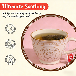 Bolsitas de Té de Hoja de Frambuesa Orgánica OEM Sin Cafeína, Té Herbal Tradicional para Mujeres, Certificado Halal Natural, Bolsitas de Grado Alimenticio - Product Image 2