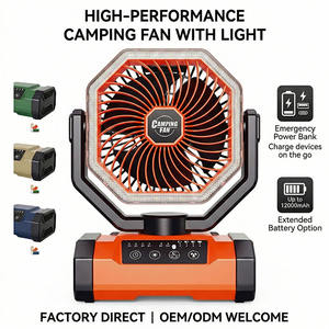 Ventilateur de camping rechargeable HY-8705B OEM/ODM 16000mAh avec lumière de nuit, batterie externe, moteur sans balais, faible bruit, <span class=keywords><strong>4</strong></span> vitesses, pour usage extérieur - Product Image 1