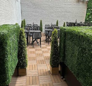 Valla de <span class=keywords><strong>Milán</strong></span> Planta artificial Tela de PE y hojas de panel de seda Valla de jardín al aire libre de 3m de altura para casa Boda Alta garantía - Product Image 6