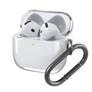 Funda Protectora de TPU Suave para <span class=keywords><strong>AirPods</strong></span> <span class=keywords><strong>Pro</strong></span> 3 con Llavero, Antigolpes, para <span class=keywords><strong>Airpods</strong></span> <span class=keywords><strong>Pro</strong></span> 2, 3 y 4, Transparente - Product Image 4