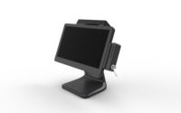 Terminal capacitivo todo en uno digital inteligente con pantalla táctil de 15,6 pulgadas, caja registradora de supermercado con sistema de pago Windows