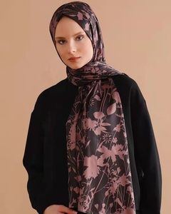 MOTIVE FORCE 2023 Vente en gros Nouveaux foulards islamiques en mousseline de soie à imprimé feuilles de Malaisie, Turquie, Dubaï, Hijab musulman pour femme Hijab musulman Musl - Product Image 5