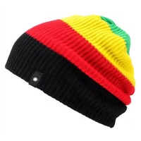 Gorro de Punto Rasta Unisex para Adultos, Elegante, en Oferta, Colorido, con Bordado 3D, Impresión Digital, para Viajes, Playa y Negocios
