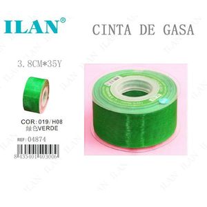 Nastro Gasa ILAN 3,8 cm 35Y Verde per Artigianato e Cucito - Product Image 3