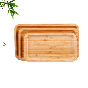 Bandeja Larga Rectangular de Bambú con Esquinas Redondeadas, Multifuncional, para Servir Té, Comida, Frutas, Uso Residencial - Product Image 3