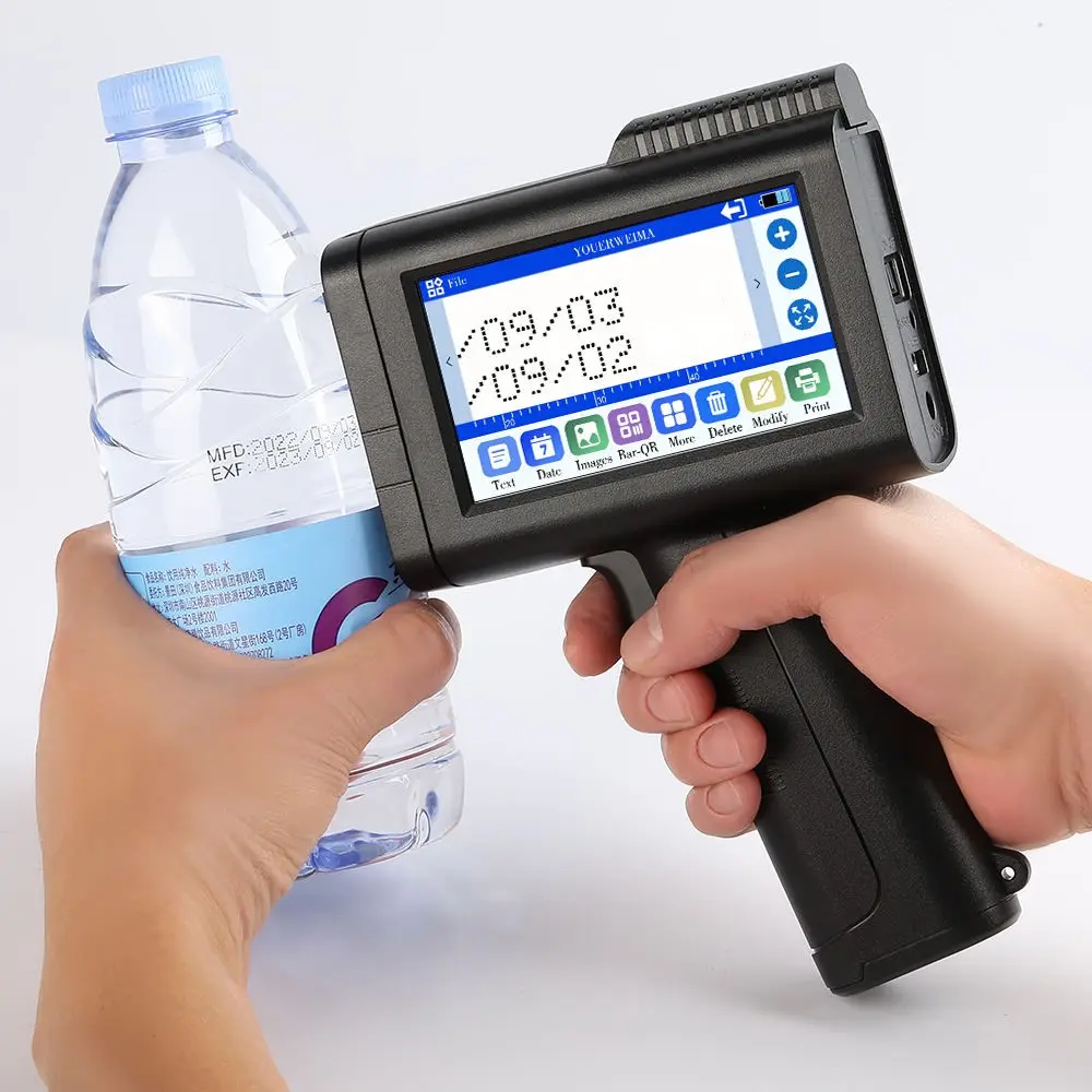 Populaire Groothandel Draagbare Code Machine Handheld Inkjet Handjet Printer Voor Plastic Zak Fles