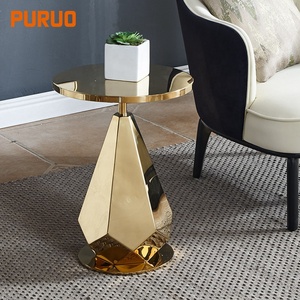 Modern Unique New Style Taper Shape Living Furniture Mirror Tempered <strong>Glass</strong> Top <strong>Round</strong> <strong>Side</strong> <strong>Table</strong> - Product Image 2