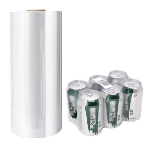 Foglio di plastica termoretraibile Eco Pack imballaggio Film termoretraibile resistente per bottiglie in PET Film termoretraibile