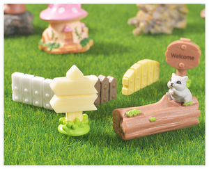 Decoración Moderna para el Hogar, Mini Jardín de Resina, Letrero de Bienvenida, Valla, Tronco de Árbol, Flecha, Señal de Carretera, Lindas Mini Figuras, Amor de Hadas - Product Image 4