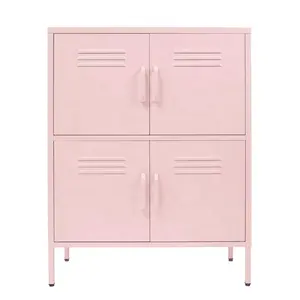 2022 hot sale home furniture modern bedroom living room furniture metal buffet cabinet the small side blush pink sideboard