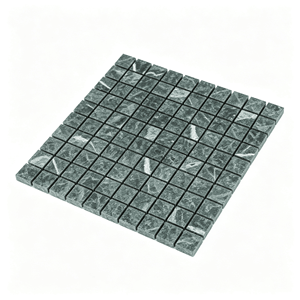 Plaque de mosaïque carrée en marbre vert foncé, 295x295mm, épaisseur 10mm, pour décoration murale et de sol intérieure, salle de bain, cuisine - Product Image 2