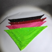 Luxe Autre Écharpe Fête Paillettes Foulard Mouchoirs Cristal Maille Femmes Club Écharpe
