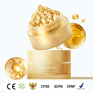 <span class=keywords><strong>Crema</strong></span> Facial de Marca Privada, <span class=keywords><strong>Crema</strong></span> Hidratante Dorada, Reparadora de Arrugas, Cuidado de la Piel, Cápsulas de Colágeno - Product Image 1
