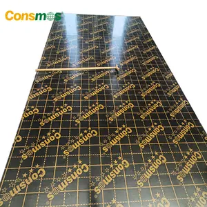 12mm 18mm Poplar Core Phenolic Glue Black Film Faced Plywood For Concrete Formwork