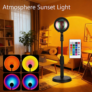 Lampada Tramonto a 16 Colori, Proiettore RGB da Pavimento, Illuminazione Notturna d'Atmosfera per Fotografia, Soggiorno, Foto Artistiche - Product Image 1